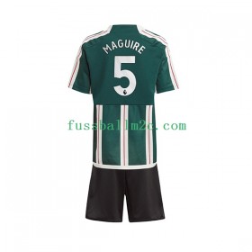 Fußballtrikots Manchester United Harry Maguire 5 Kinder Auswärts Trikotsatz 2023-2024